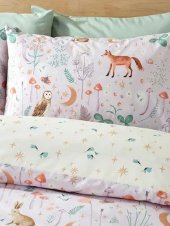 Catherine Lansfield Enchanted Twilight Animals Duvet Cover and Pillowcase Set^ Branded Bedlinen