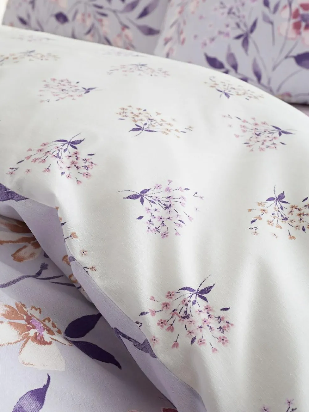 Best Catherine Lansfield Isadora Floral Reversible Duvet Cover Set Lilac