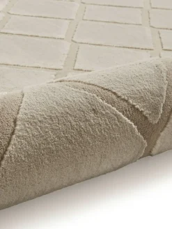 Outlet Catherine Lansfield Natural Cosy Diamond Washable Rug