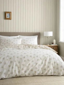 Best Catherine Lansfield Isadora Floral Reversible Duvet Cover Set Natural