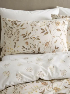 Best Catherine Lansfield Isadora Floral Reversible Duvet Cover Set Natural