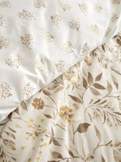 Best Catherine Lansfield Isadora Floral Reversible Duvet Cover Set Natural