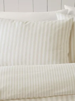 Catherine Lansfield Supersoft 100% Brushed Cotton Stripe Duvet Cover Set^ Branded Bedlinen