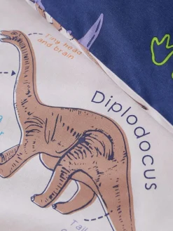 Catherine Lansfield Natural Prehistoric Dinosaurs Reversible Duvet Cover Set^ Branded Bedlinen