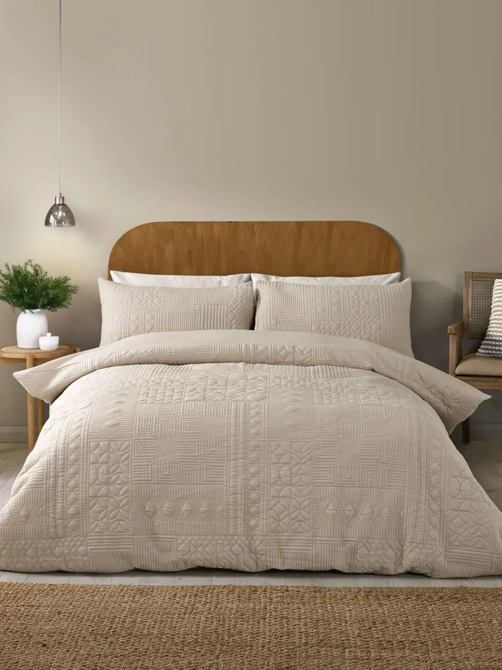 Catherine Lansfield Folkstone Geo Duvet Cover Set^ Branded Bedlinen