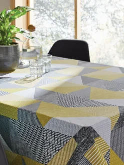 Catherine Lansfield Larsson Geo 100% Cotton Table Cloth^ Table Linen, Placemats & Coasters