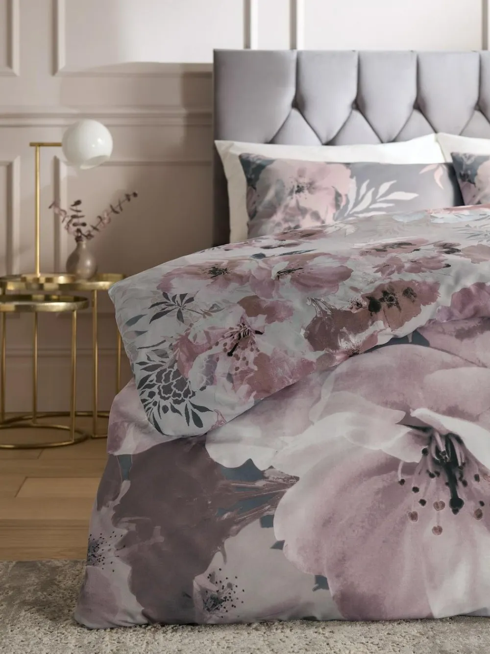 Catherine Lansfield Pink Dramatic Floral Duvet Cover And Pillowcase Set^ Branded Bedlinen