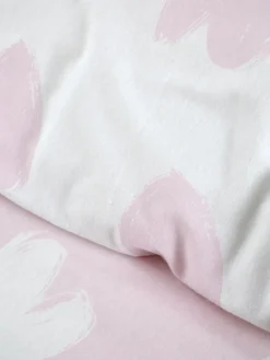 Outlet Catherine Lansfield Pink Supersoft 100% Brushed Cotton Hearts Duvet Cover Set