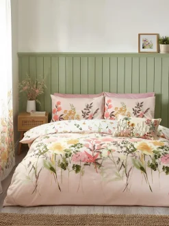 Hot Catherine Lansfield Countryside Floral Reversible Duvet Cover Set Pink