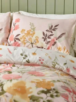 Hot Catherine Lansfield Countryside Floral Reversible Duvet Cover Set Pink