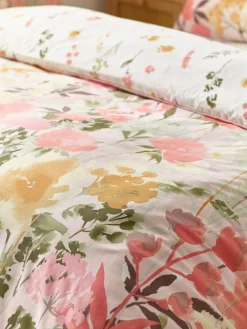 Hot Catherine Lansfield Countryside Floral Reversible Duvet Cover Set Pink
