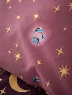 Catherine Lansfield Enchanted Twilight Animals Duvet Cover and Pillowcase Set Plum