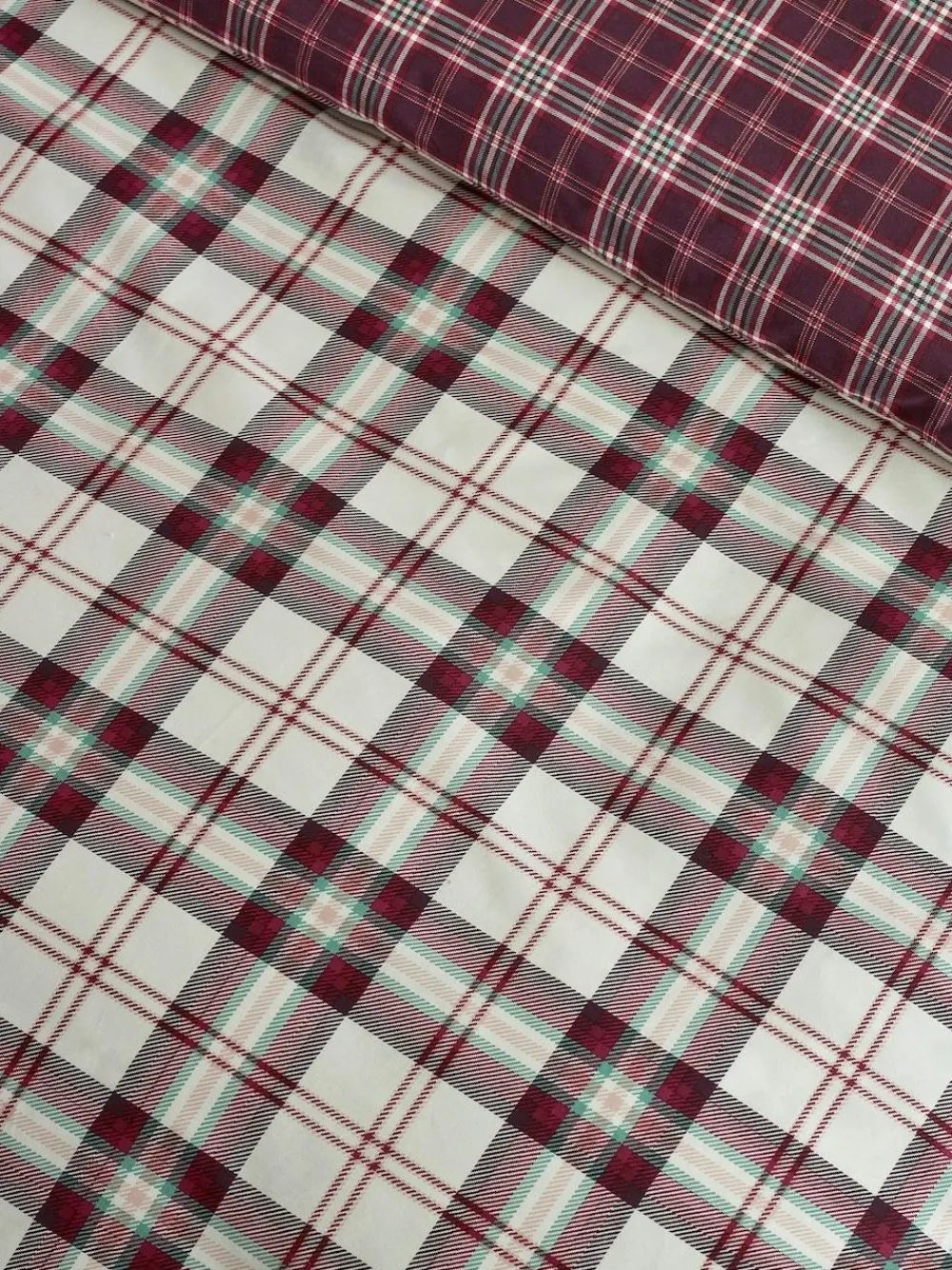 Catherine Lansfield Kelso Check Easy Care Duvet Cover and Pillowcase Set^ Branded Bedlinen