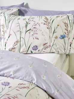 Catherine Lansfield Purple Grasmere Floral Reversible Duvet Cover Set^ Branded Bedlinen