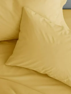 Clearance Catherine Lansfield Set of 2 Ochre Easy Iron Percale Pillowcases