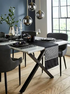 Catherine Lansfield Set of 4 Deco Sequin Dining Placemats^ Table Linen, Placemats & Coasters