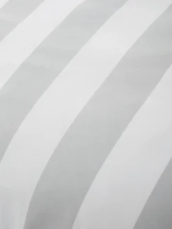 Sale Catherine Lansfield Cove Stripe Reversible Duvet Cover Set Silver Grey