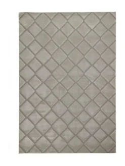 Catherine Lansfield Silver Cosy Diamond Washable Rug