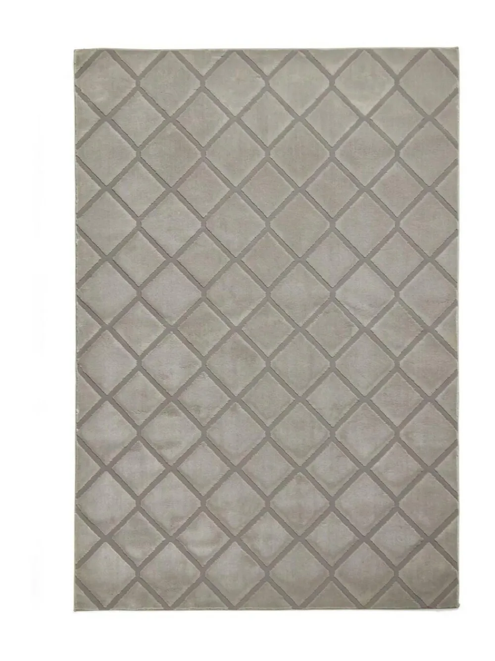 Catherine Lansfield Silver Cosy Diamond Washable Rug