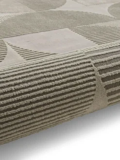 Catherine Lansfield Silver Retro Circles Washable Rug^ Rugs & Runners