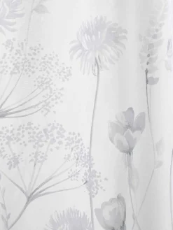 Catherine Lansfield White Meadowsweet Floral Voile Slot Top Sheer Panel Curtains^ Curtains & Blinds