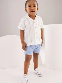 Next Chambray Blue Chino Shorts (3mths-7yrs)^BOY Shorts|Shorts