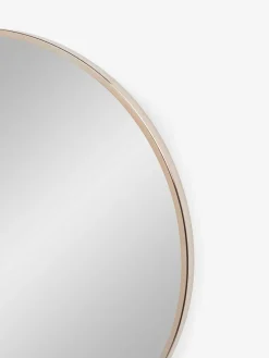 Next Champagne Gold Round Butterfly Wall Mirror