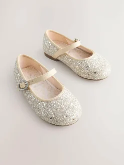 Next Champagne Gold Standard Fit (F) Flower Girl Occasion Mary Jane Shoes^ Boots|Shoes