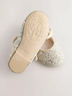 Next Champagne Gold Standard Fit (F) Flower Girl Occasion Mary Jane Shoes^ Boots|Shoes