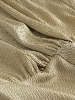 Sale Next Champagne Gold Textured Satin Halter Sleeveless Midi Dress