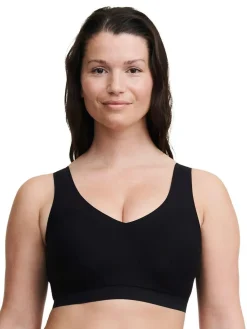 Clearance Chantelle Soft Stretch Seamless V-Neck Padded Crop Top