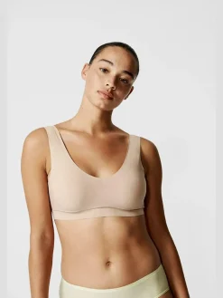 Chantelle Soft Stretch Seamless V-Neck Padded Crop Top^Women Dd+ Range