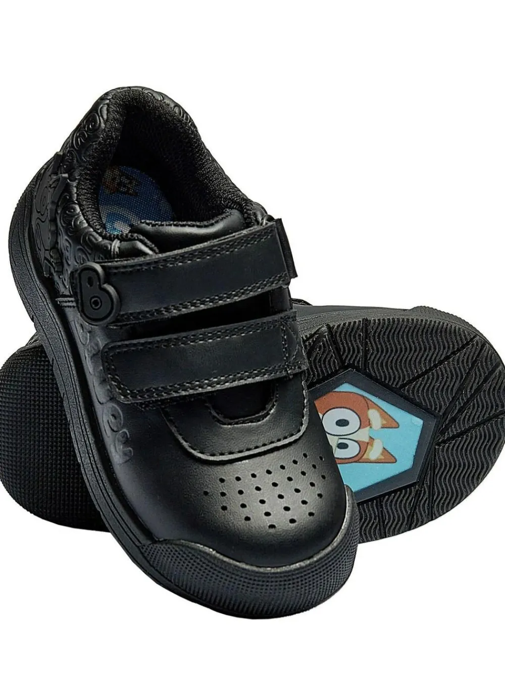Online Character Black Bluey And Bingo School Shoes