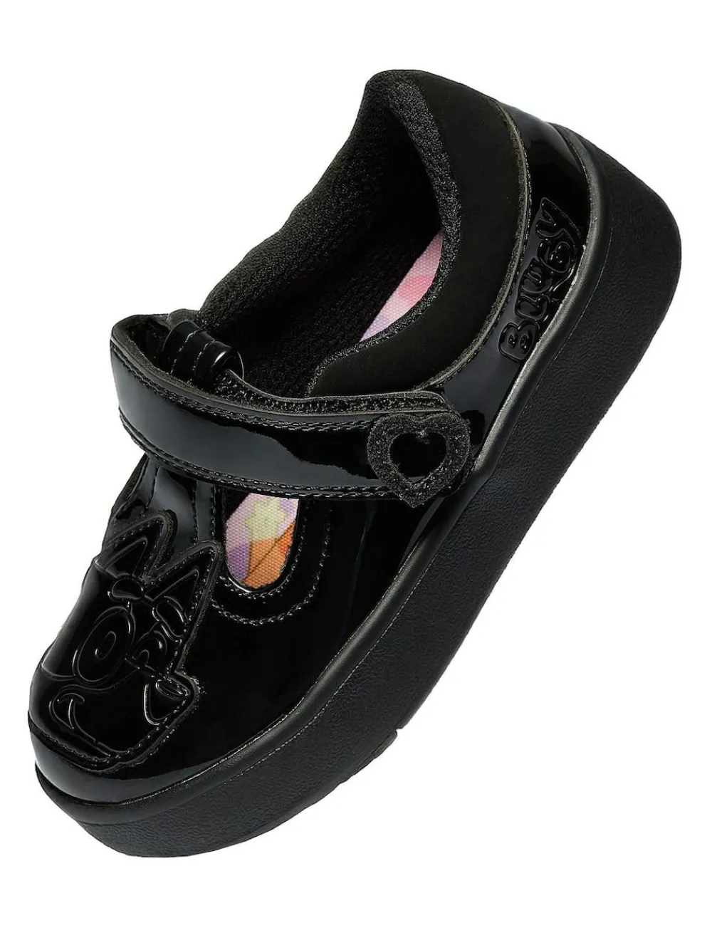 Clearance Character Black Bluey And Bingo School Shoes