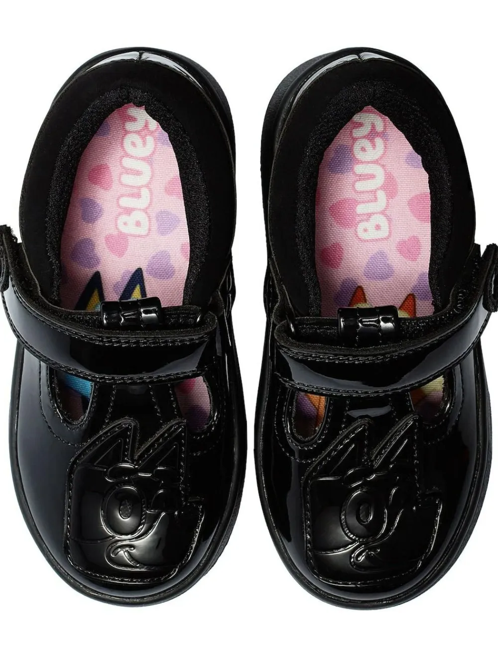 Clearance Character Black Bluey And Bingo School Shoes