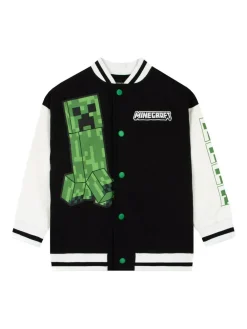 Online Character Black Minecraft Bomber Jacket