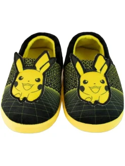 Character Black Pokemon Fleece Printed Slippers^BOY Nightwear