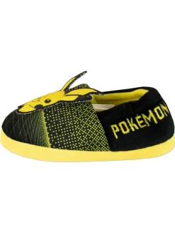 Character Black Pokemon Fleece Printed Slippers^BOY Nightwear