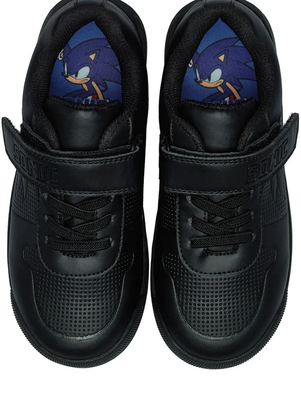 Outlet Character Black Sonic School Shoes