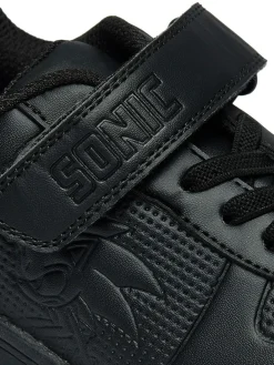 Outlet Character Black Sonic School Shoes
