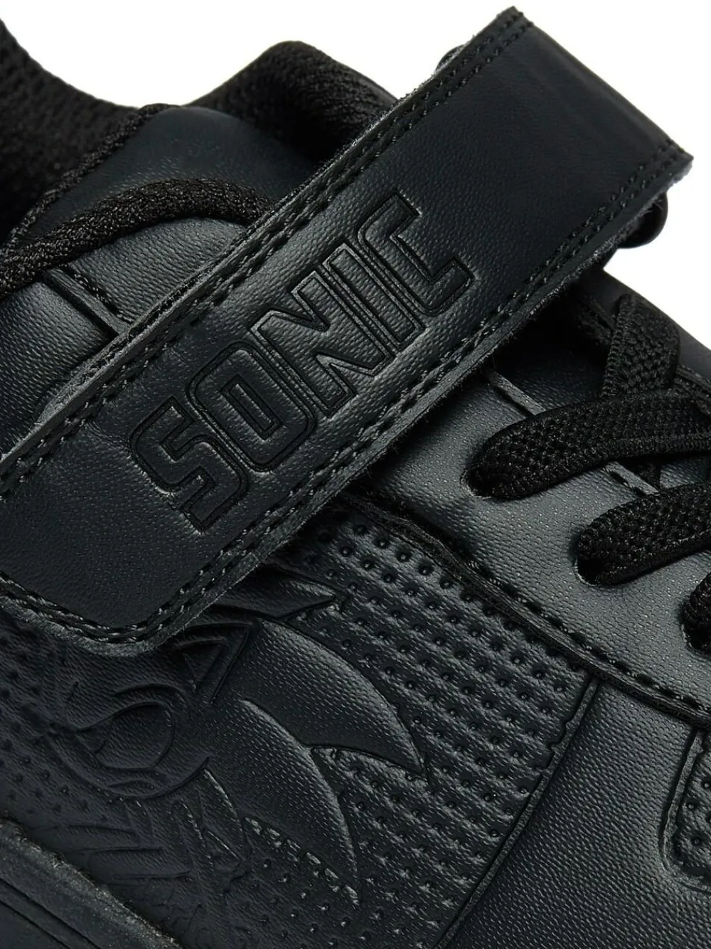 Outlet Character Black Sonic School Shoes