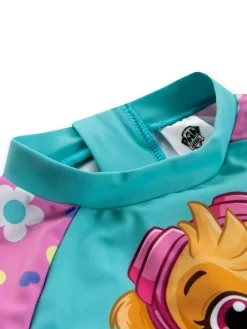 New Character Blue PAW Patrol Skye Long Sleeve Floral Print Swimsuit