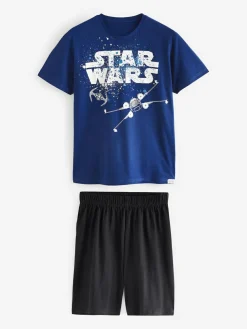 Discount Character Blue Star Wars Short 100% Cotton Pyjamas
