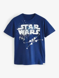 Discount Character Blue Star Wars Short 100% Cotton Pyjamas