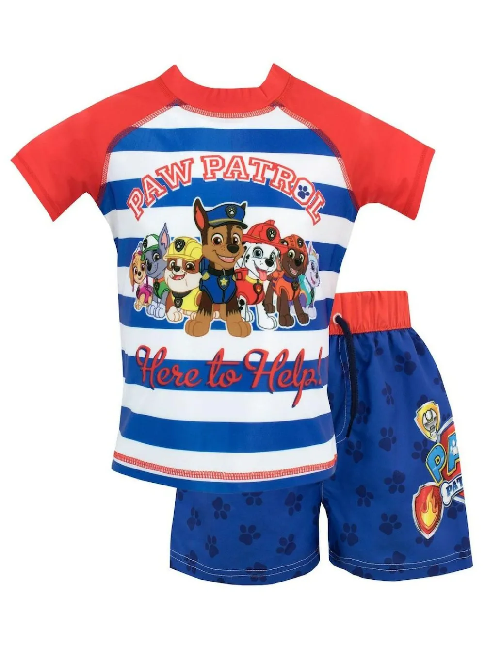 Character Blue White Paw Patrol Swim Set^BOY Swimwear