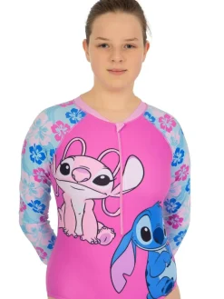 Character Pink Disney Lilo And Stitch & Angel Swimsuit^ Swimwear|Swimwear