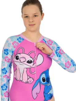 Character Pink Disney Lilo And Stitch & Angel Swimsuit^ Swimwear|Swimwear