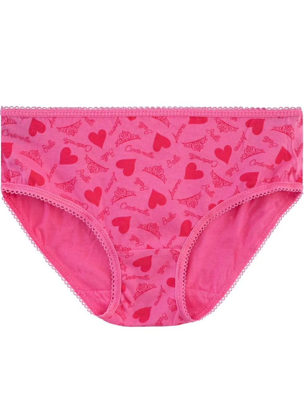 New Character Pink Disney Princess 100% Cotton Briefs 5 Pack