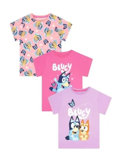 Character Pink Girls 100% Cotton T-Shirts 3 Pack^ T-Shirts