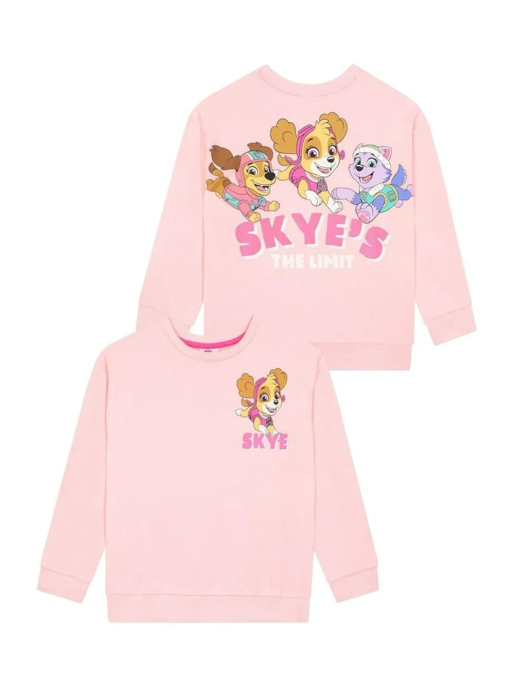 Character Pink PAW Patrol Skye Glitter 100% Cotton Sweatshirt^ Sweatshirts & Hoodies